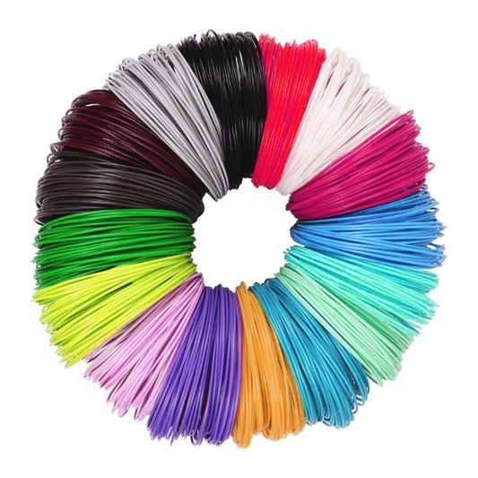 3D Pen Filament Refill - 25 meters - 10 Colors - ABS & PLA Filament